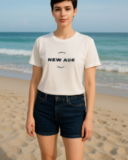 Women’s Round Neck Cotton T-Shirt (L)