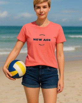 Women’s Round Neck Cotton T-Shirt (M)